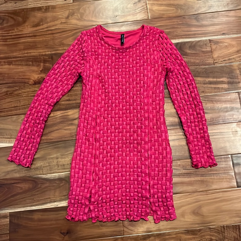 Y2K style hot pink dress
